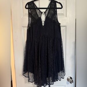 Black/Blue Lace Dress